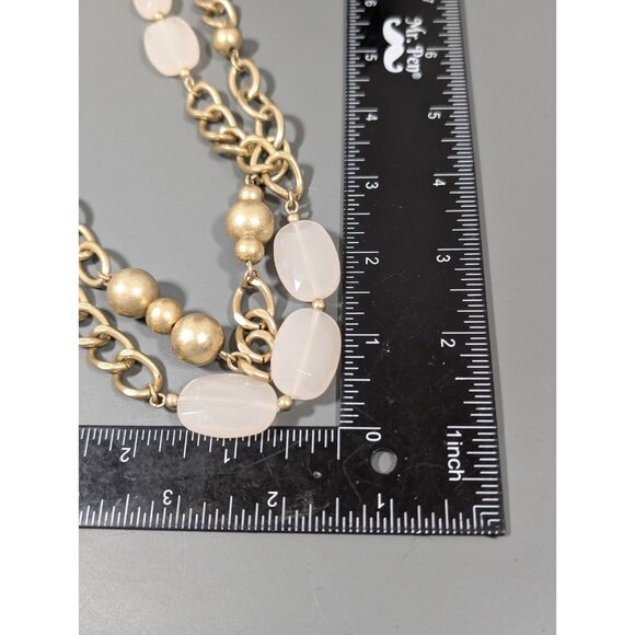 Lia Sophia Cashmere Necklace Convertible Two Strand Blush Pink Bead Statement - Picture 8 of 8